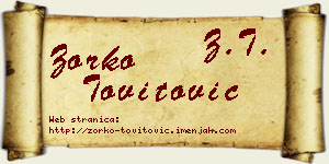 Zorko Tovitović vizit kartica